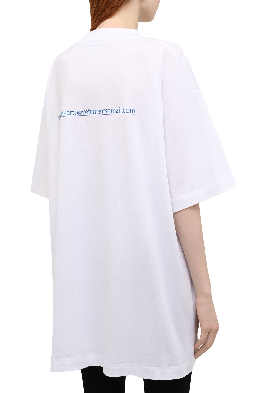 Хлопковая футболка VETEMENTS, арт. UE52TR190W 1611/W, фото 4