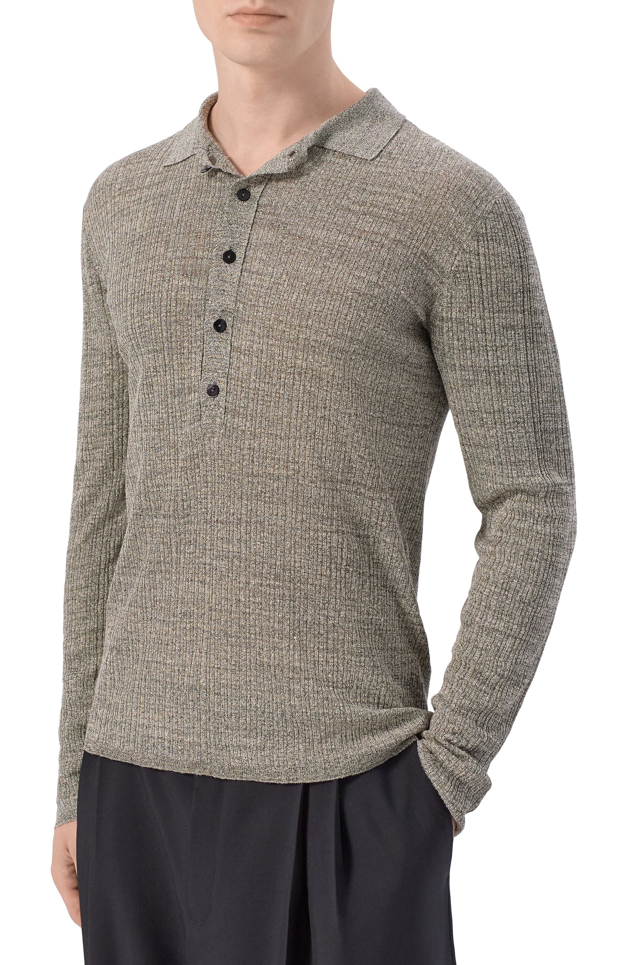 Льняное поло SAINT LAURENT, арт. 859839/Y77IP, фото 3