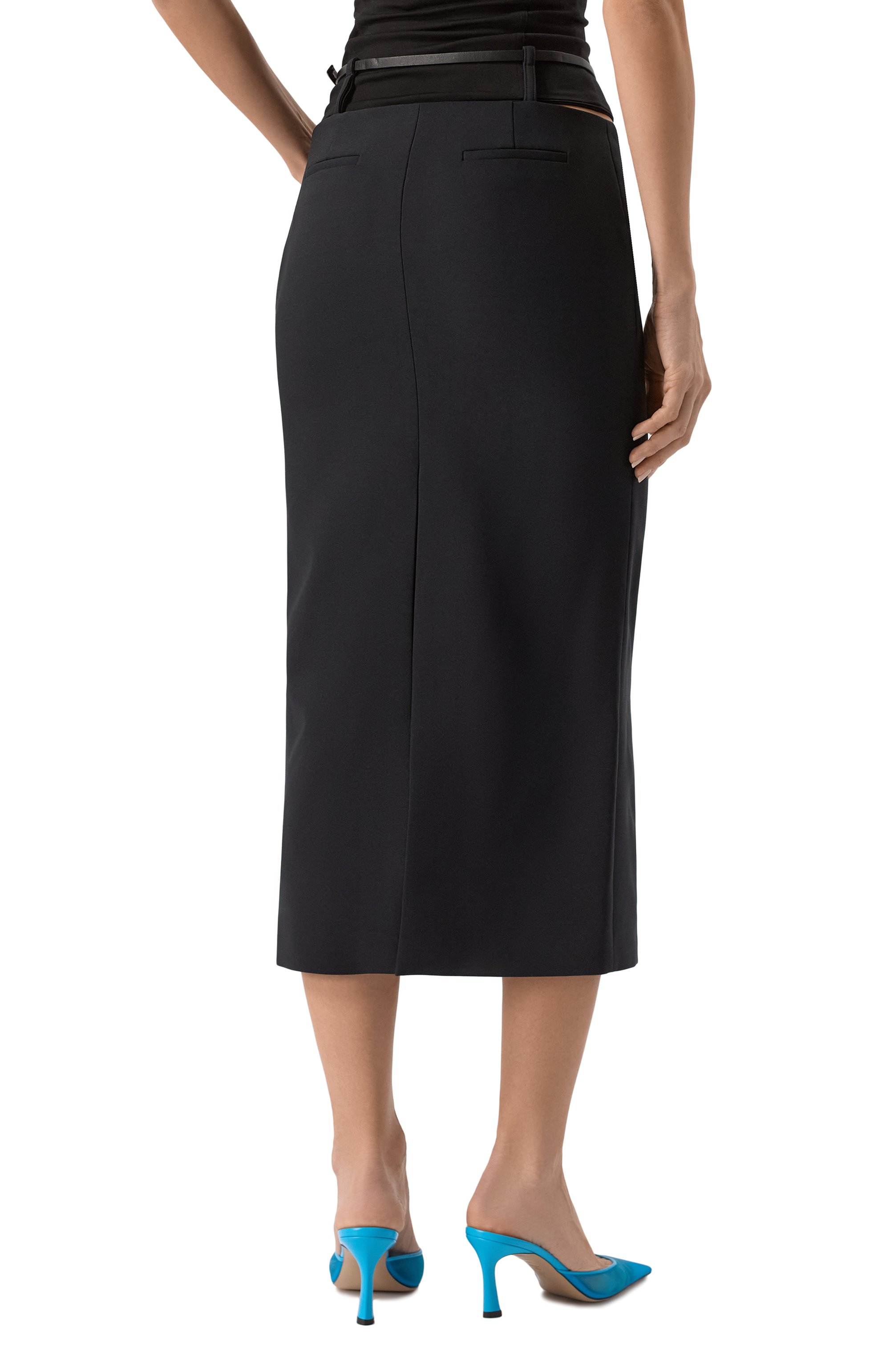 Юбка THE ATTICO черного цвета по цене 114000 руб., арт. 248WCS225/E100, фото 4 Юбка THE ATTICO, арт. 248WCS225/E100, фото 4