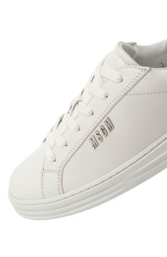 Женские кожаные кеды MSGM белого цвета, арт. 3841MDS506/787 | Фото 7 (Подошва: Платформа; Материал внутренний: Натуральная кожа; Драгоценные камни: Проставлено; Материал сплава: Проставлено; Материал внешний: Натуральная кожа; Кросс-КТ: Низкие; Стили: Кэжуэл; Материал утеплителя: Без утеплителя)