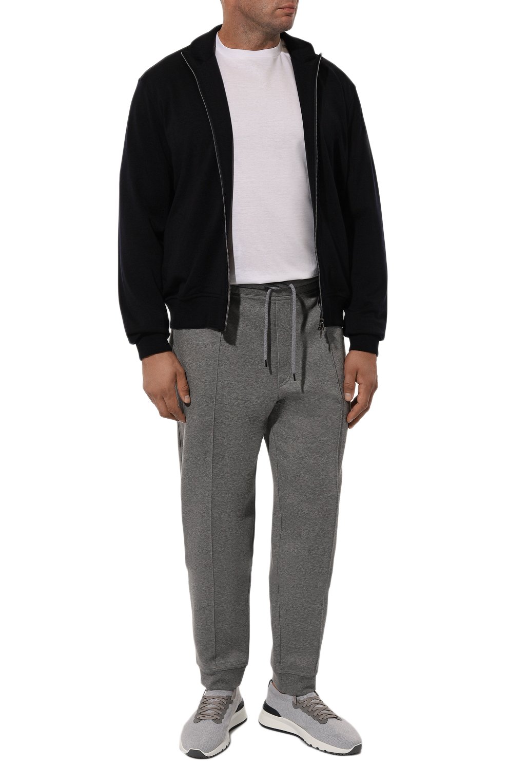 Джоггеры из хлопка и кашемира BRUNELLO CUCINELLI, арт. MM831B2332, фото 2