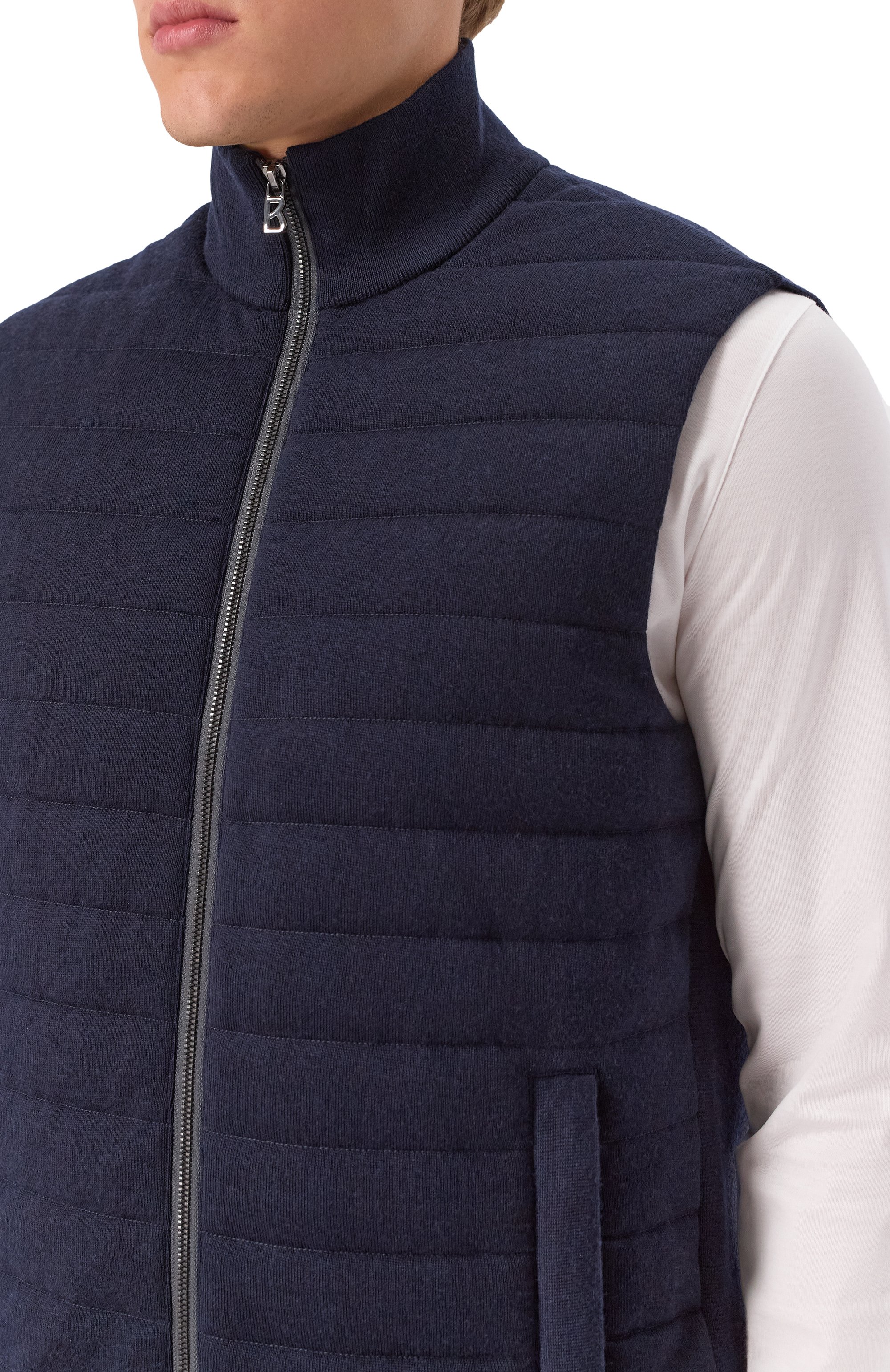 Шерстяной жилет BOGNER темно-синего цвета по цене 72300 руб., арт. 38599426, фото 5 Шерстяной жилет BOGNER, арт. 38599426, фото 5