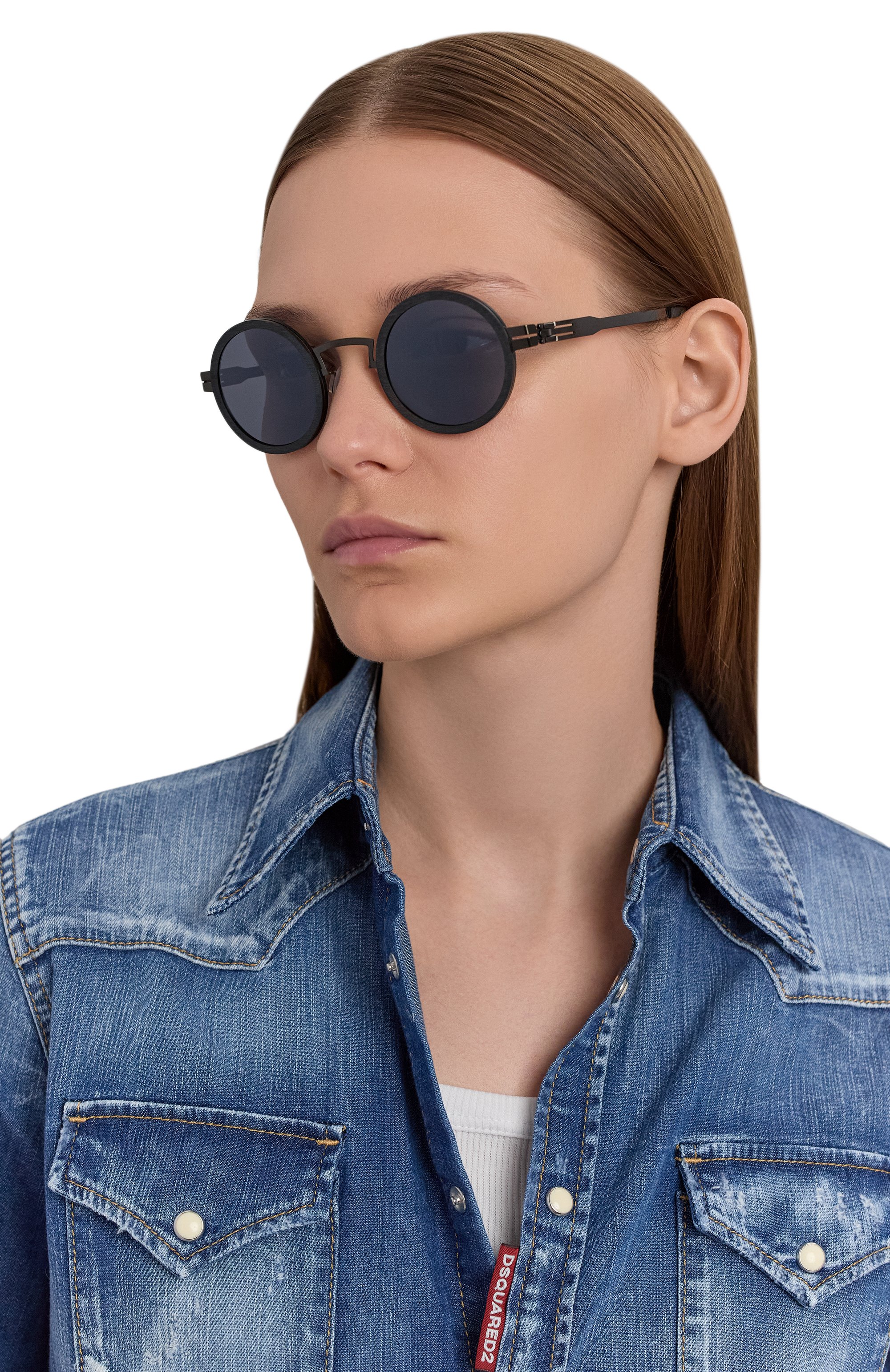 Солнцезащитные очки IC! BERLIN, арт. IB-BENT GUN-METAL-BLACK-R0UGH/BLACK-MATT, фото 3