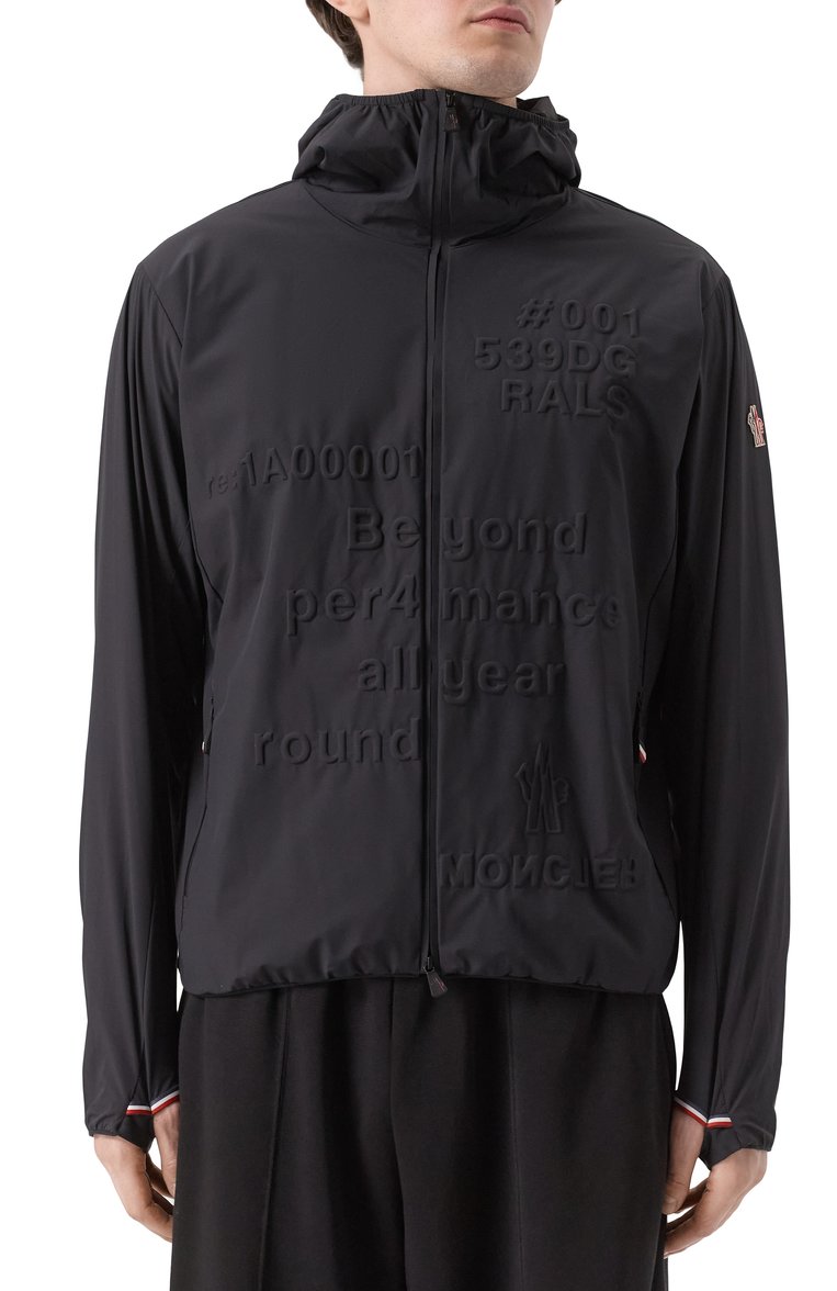 Мужская куртка rals MONCLER GRENOBLE черного цвета, арт. 1A00001/539DG | Фото 3 (Материал внешний: Синтетический материал; Длина (верхняя одежда): Короткие; Материал подклада: Синтетический материал; Рукава: Длинные; Кросс-КТ: Легкие; Стили: Кэжуэл)