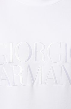 Мужской свитшот GIORGIO ARMANI белого цвета, арт. 3DSM67/SJPHZ | Фото 5 (Рукава: Длинные; Материал внешний: Синтетический материал; Длина (для топов): Стандартные; Принт: С принтом; Мужское Кросс-КТ: свитшот-одежда; Материал сплава: Проставлено; Драгоценные камни: Проставлено; Стили: Кэжуэл)