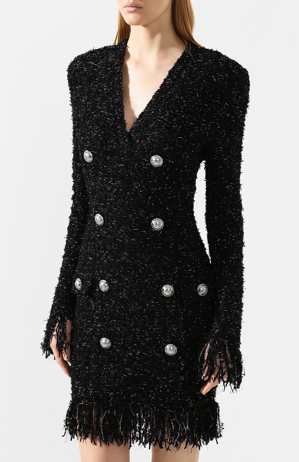 Платье BALMAIN черного цвета по цене 358000 руб., арт. SF26261/K499, фото 3 Платье BALMAIN, арт. SF26261/K499, фото 3