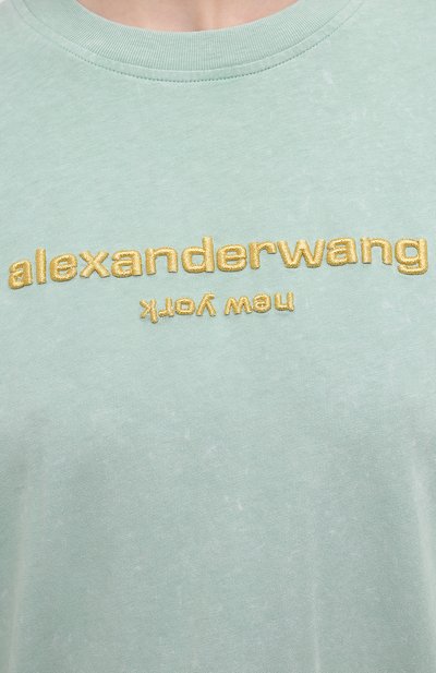 Хлопковый лонгслив ALEXANDER WANG голубого цвета по цене 39050 руб., арт. UCC1211031, фото 5 Хлопковый лонгслив ALEXANDER WANG, арт. UCC1211031, фото 5