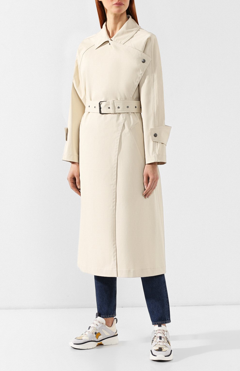 Хлопковое пальто ISABEL MARANT бежевого цвета по цене 72700 руб., арт. MA0501-19P008I/JAMET, фото 3 Хлопковое пальто ISABEL MARANT, арт. MA0501-19P008I/JAMET, фото 3