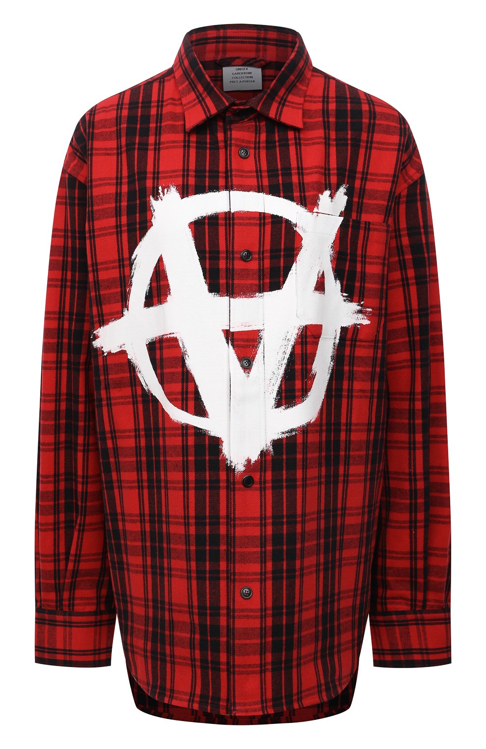 Рубашка из хлопка и вискозы VETEMENTS, арт. UA52SH850R 1002/W, фото 1