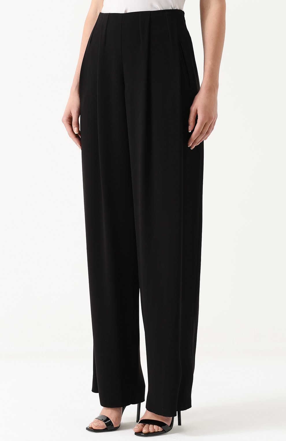Широкие брюки прямого кроя с защипами GIORGIO ARMANI, арт. VAP02T/VA114, фото 3