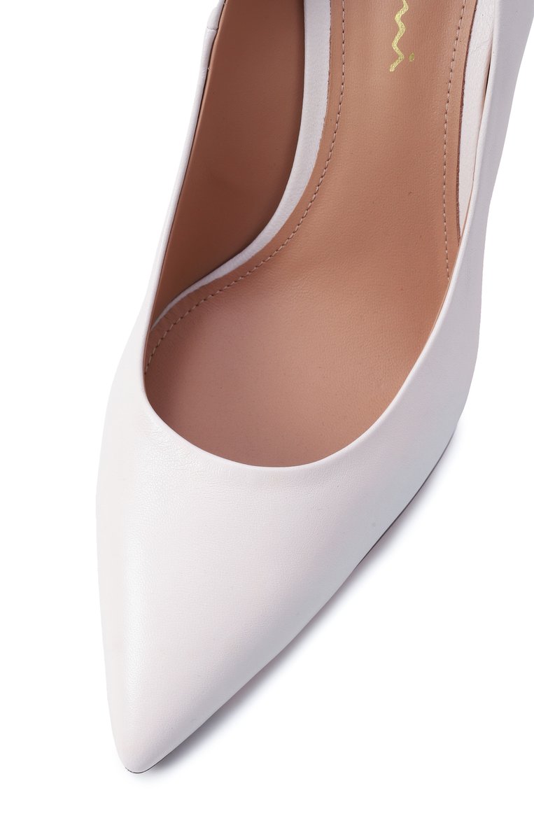 Женские кожаные туфли SANTONI белого цвета, арт. WDIG70945HI2NSZA | Фото 7 (Подошва: Плоская; Материал внешний: Натуральная кожа; Материал внутренний: Натуральная кожа; Каблук высота: Высокий; Каблук тип: Шпилька)