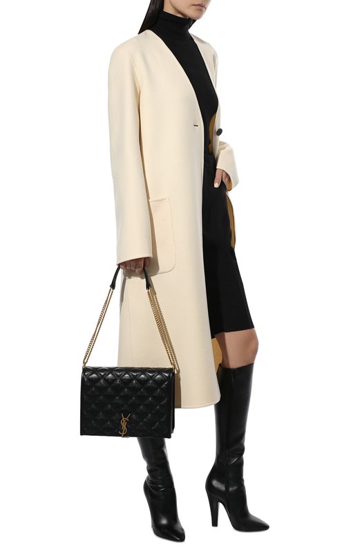 Кожаные сапоги 68 Saint Laurent Чёрный, фото 2