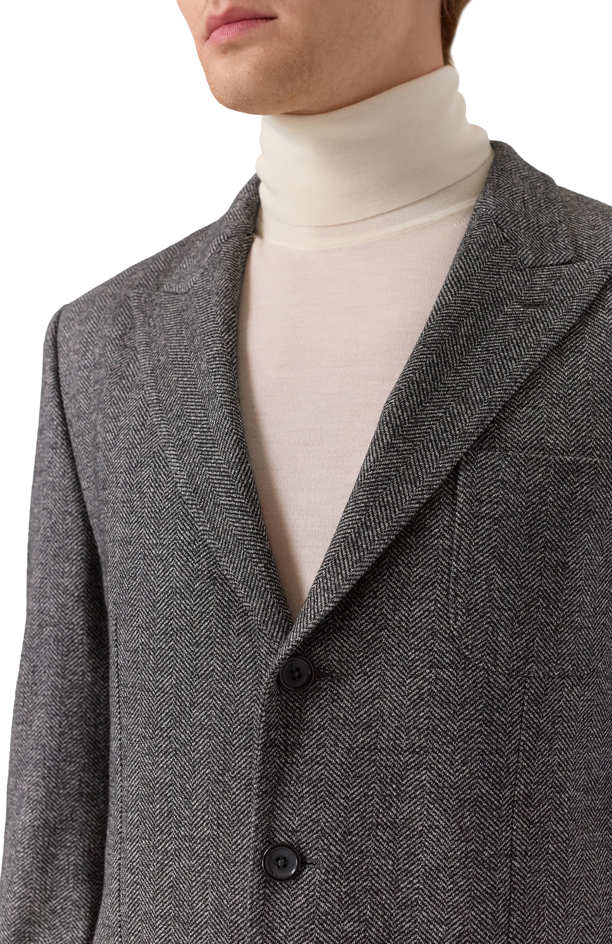 Пиджак из хлопка и шерсти DOLCE & GABBANA темно-серого цвета по цене 315500 руб., арт. G2VH2T/FC7AY, фото 5 Пиджак из хлопка и шерсти DOLCE & GABBANA, арт. G2VH2T/FC7AY, фото 5