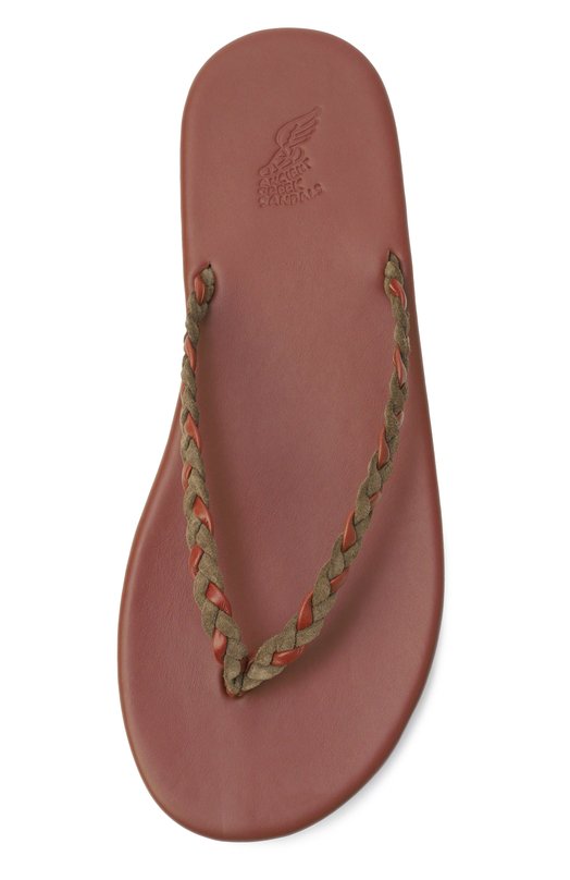 Замшевые шлепанцы Saionara Ancient Greek Sandals SAI0NARA/CR0STA Коричневый  SAI0NARA/CR0STA Фото 6