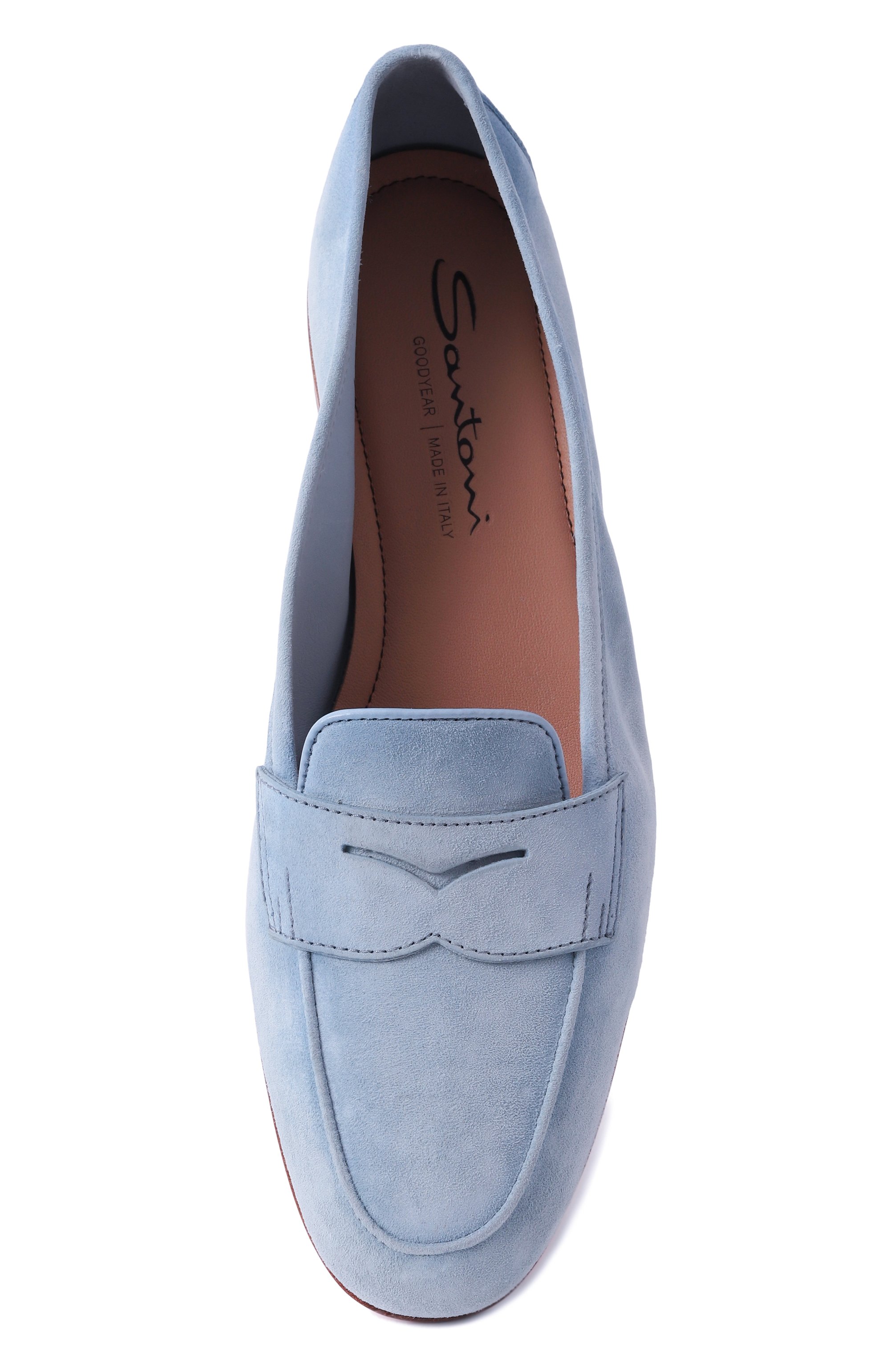 Замшевые пенни-лоферы carla SANTONI голубого цвета по цене 87550 руб., арт. WUNG71031SA4SAEA, фото 6 Замшевые пенни-лоферы carla SANTONI, арт. WUNG71031SA4SAEA, фото 6