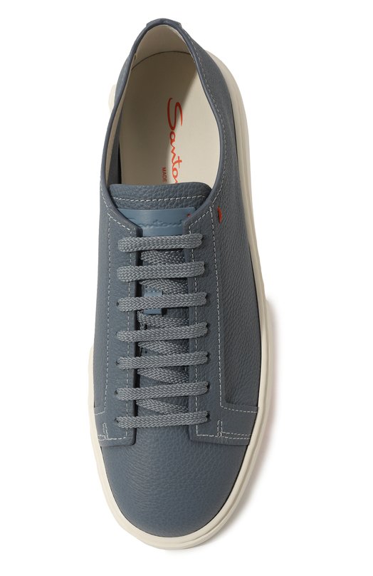 Кожаные кеды Santoni MBCD21571BARCSB4N01 Голубой  MBCD21571BARCSB4N01 Фото 6