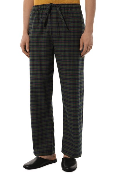 Хлопковые домашние брюки DEREK ROSE темно-зеленого цвета по цене 21300 руб., арт. 3564/KELB047, фото 3 Хлопковые домашние брюки DEREK ROSE, арт. 3564/KELB047, фото 3