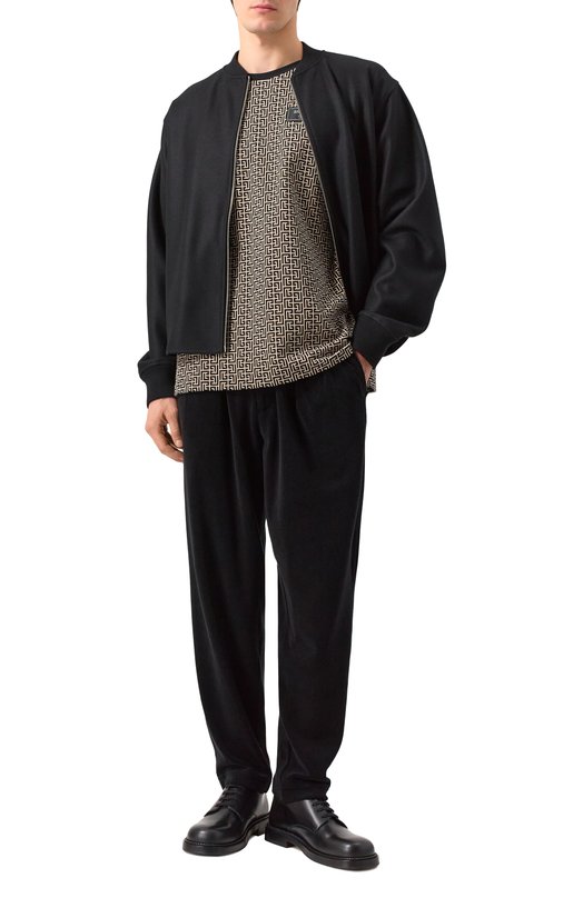 Хлопковые брюки Giorgio Armani GM001250/TE13896 Чёрный  GM001250/TE13896 Фото 2