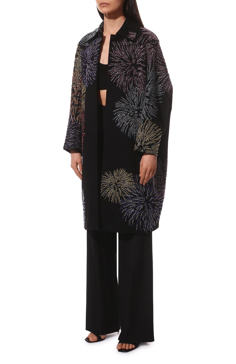 Хлопковое пальто DRIES VAN NOTEN черного цвета по цене 315000 руб., арт. 221-010230-4213, фото 3 Хлопковое пальто DRIES VAN NOTEN, арт. 221-010230-4213, фото 3