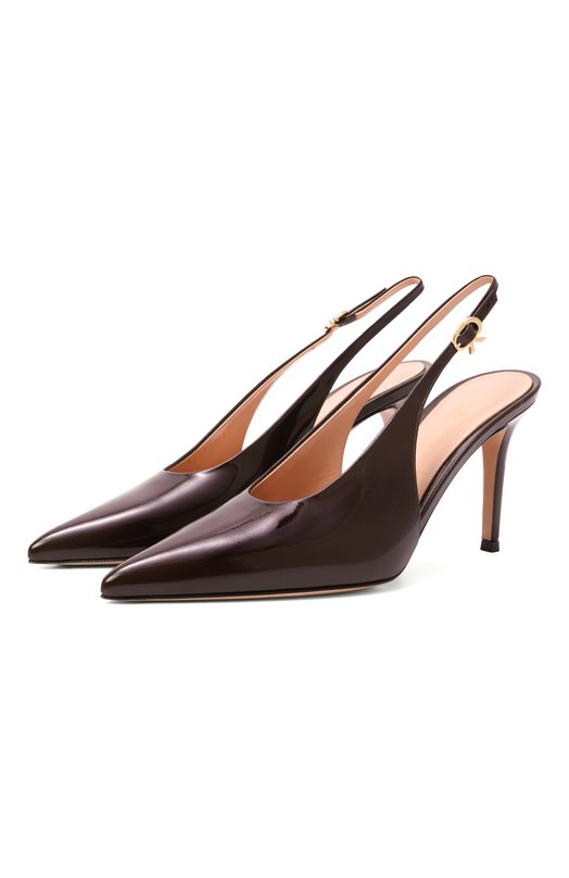 Кожаные туфли Robbie 85 Gianvito Rossi G95461.85RIC.NUIB0UR Бордовый G95461.85RIC.NUIB0UR