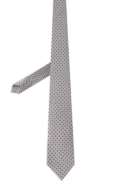 Шелковый галстук CANALI серого цвета по цене 22100 руб., арт. 18/HS03693, фото 3 Шелковый галстук CANALI, арт. 18/HS03693, фото 3
