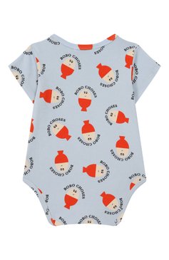 Детское хлопковое боди BOBO CHOSES светло-голубого цвета, арт. B125AB004 | Фото 2 (Материал внешний: Хлопок; Нос: Не проставлено; Ростовка одежда: 12 мес | 80 см, 18 мес | 86 см, 24 мес | 92 см)