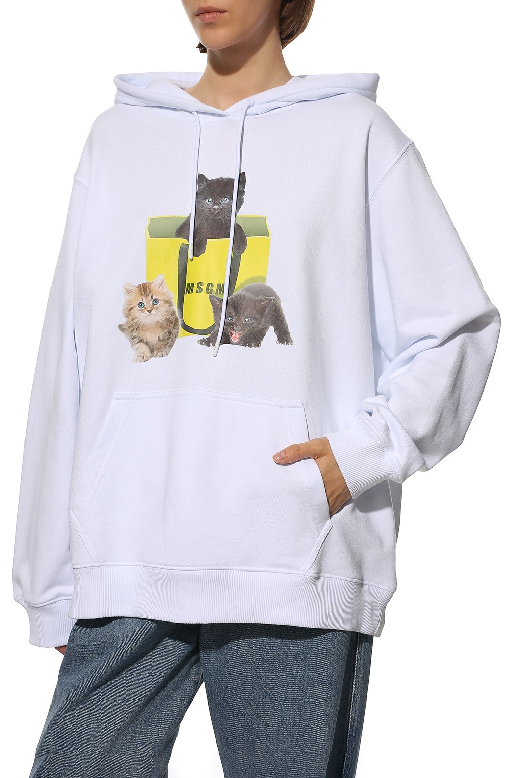 Хлопковое худи MSGM, арт. 3341MDM173 227799, фото 3
