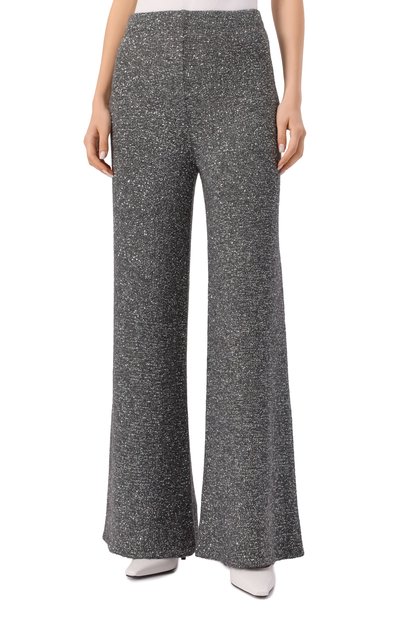 Брюки с отделкой пайетками D.EXTERIOR темно-серого цвета по цене 61800 руб., арт. 61300, фото 3 Брюки с отделкой пайетками D.EXTERIOR, арт. 61300, фото 3