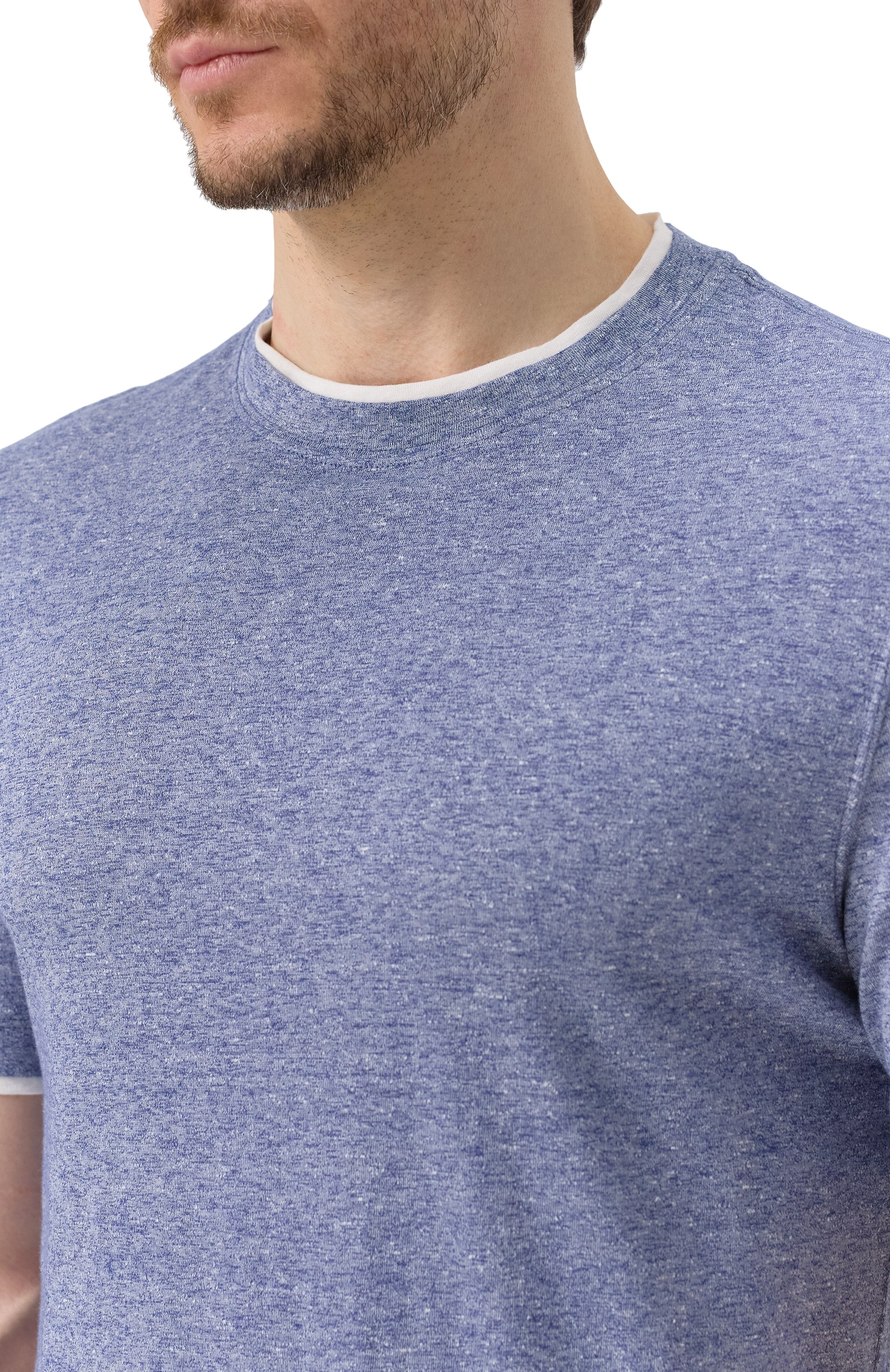 Футболка изо льна и хлопка BRUNELLO CUCINELLI, арт. MW8357427, фото 5