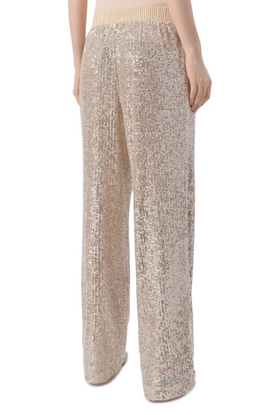 Брюки с отделкой пайетками BOSS Orange 50548327 Бежевый  50548327 Фото 4