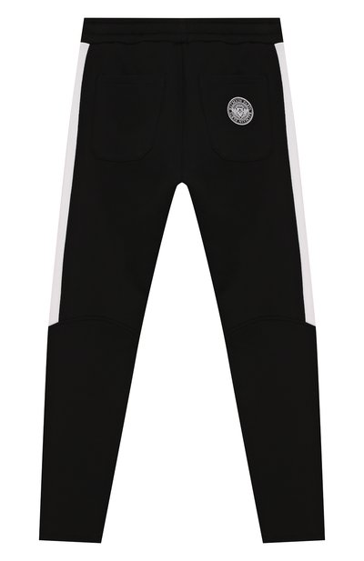 Хлопковые брюки BALMAIN черно-белого цвета по цене 35150 руб., арт. 6K6510/KX070/12-16, фото 2 Хлопковые брюки BALMAIN, арт. 6K6510/KX070/12-16, фото 2