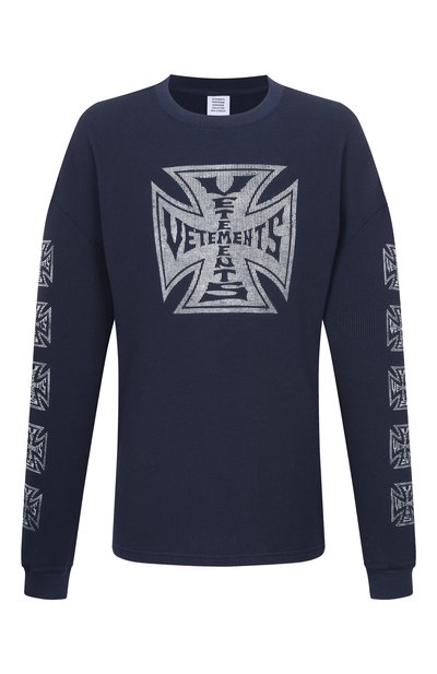 Мужская хлопковый лонгслив VETEMENTS, арт. ME76LS182U/1220 JERSEY