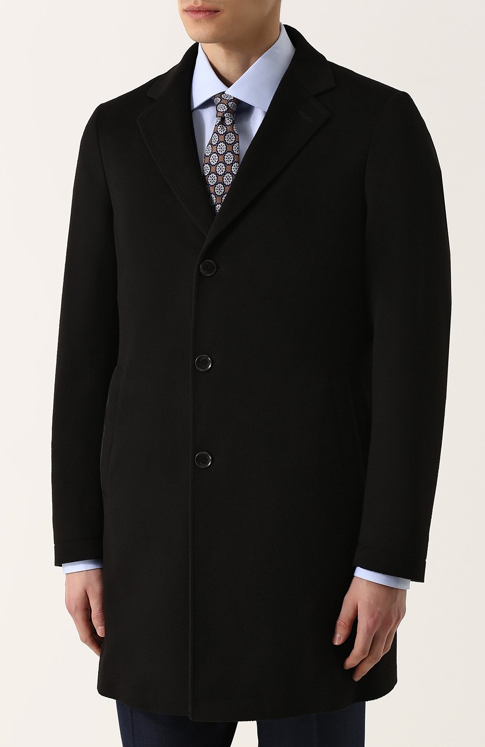 Однобортное пальто из шерсти викуньи с меховой подкладкой LORO PIANA, арт. FAG4531, фото 3