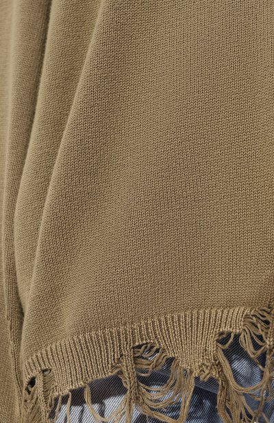 Хлопковый пуловер R13 зеленого цвета по цене 59850 руб., арт. R13WY107-Y076B, фото 5 Хлопковый пуловер R13, арт. R13WY107-Y076B, фото 5