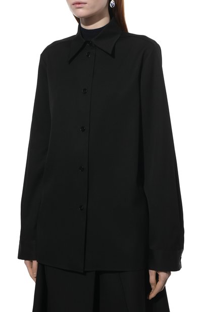 Шерстяная рубашка JIL SANDER черного цвета по цене 92300 руб., арт. JSWT605206-WT202500, фото 3 Шерстяная рубашка JIL SANDER, арт. JSWT605206-WT202500, фото 3