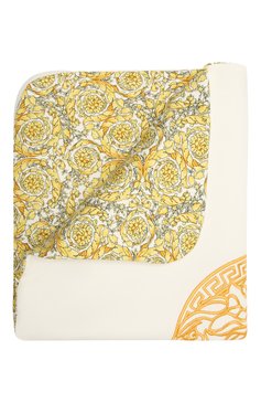 Детского хлопковое одеяло VERSACE золотого цвета, арт. 1000092/1A00240 | Фото 1 (Региональные ограничения белый список (Axapta Mercury): RU; Материал: Хлопок, Текстиль; Нос: Не проставлено; Материал сплава: Проставлено)