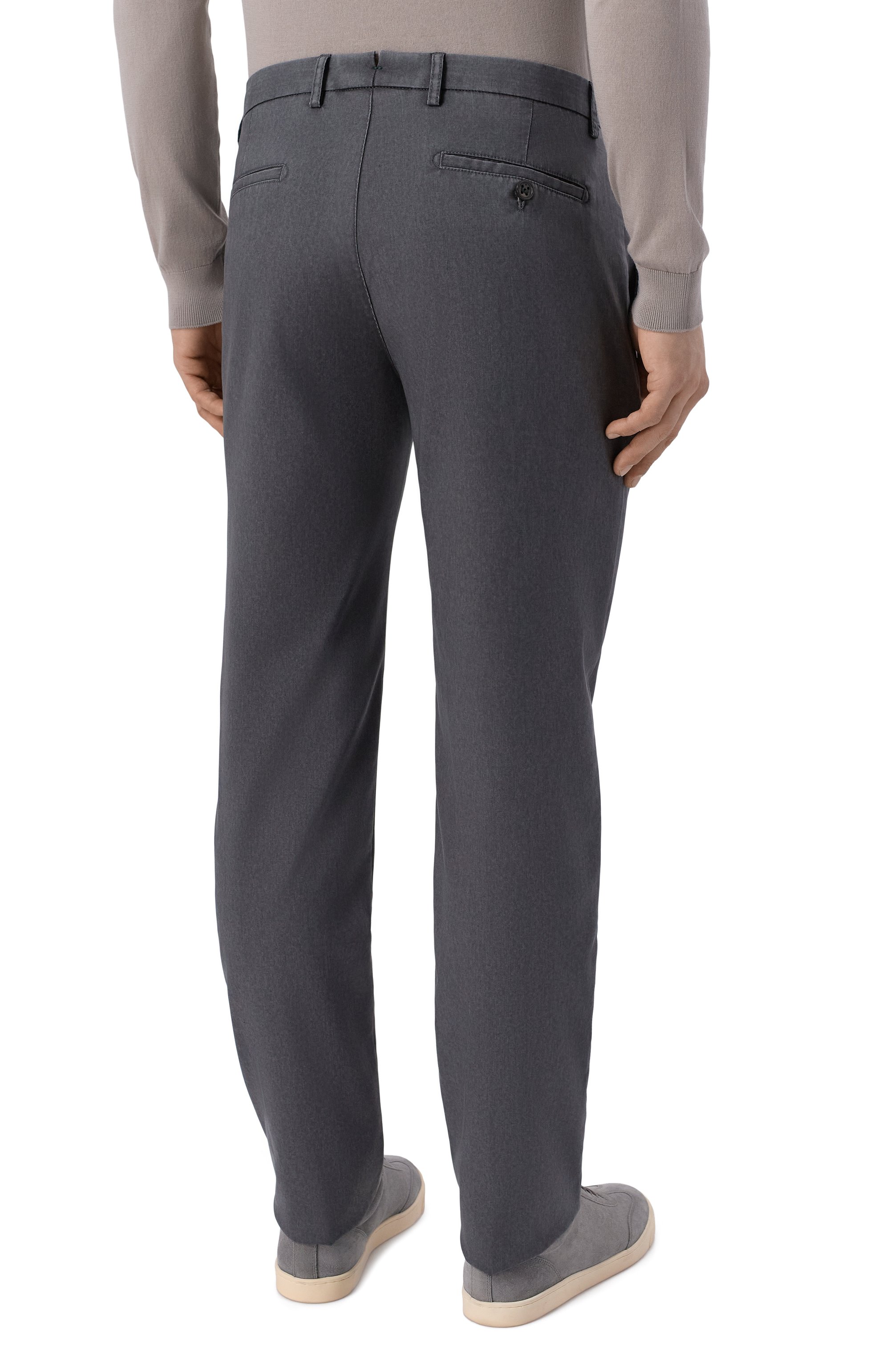 Шерстяные брюки BERWICH темно-серого цвета по цене 41700 руб., арт. VULCAN023-GD/DG0047, фото 4 Шерстяные брюки BERWICH, арт. VULCAN023-GD/DG0047, фото 4