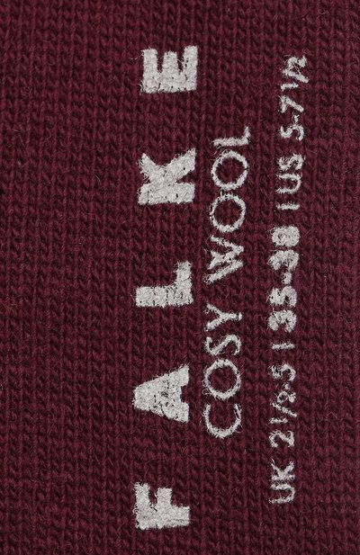 Носки cosy wool FALKE бордового цвета по цене 1850 руб., арт. 47548_19_, фото 2 Носки cosy wool FALKE, арт. 47548_19_, фото 2