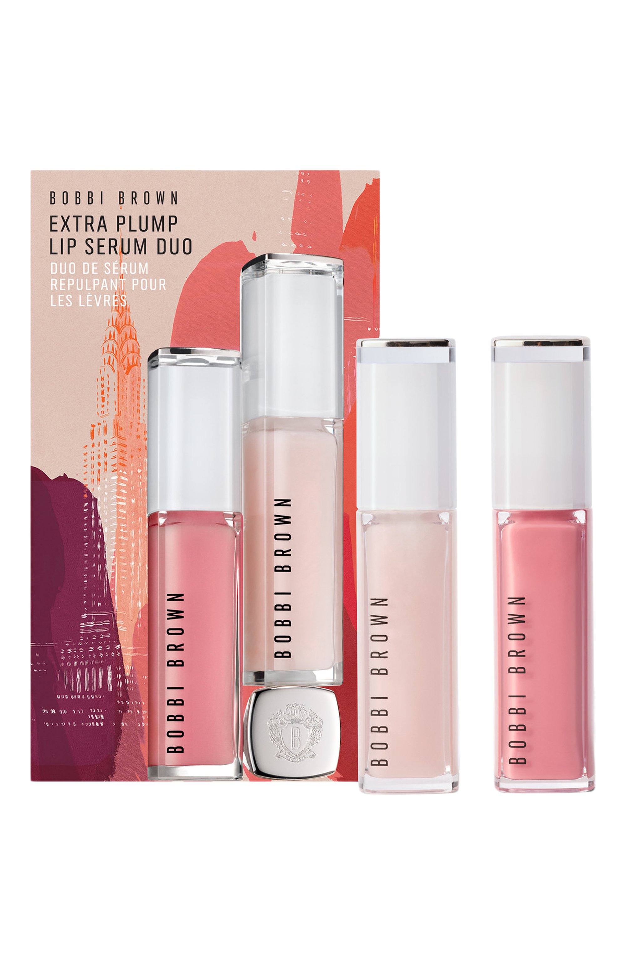 Набор для губ extra plump lip serum duo, оттенок bare pink & bare rose (2x6ml) BOBBI BROWN, арт. H3B5-01, фото 1