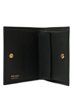 Женские кожаное портмоне PRADA черного цвета, арт. 1MV204-QWA-F077U | Фото 3 (Материал: Натуральная кожа; Материал сплава: Проставлено; Нос: Не проставлено)