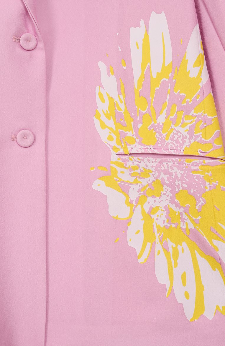 Детский жакет MSGM KIDS розового цвета, арт. S5MSJGJK098 | Фото 3 (Материал подклада: Хлопок; Материал внешний: Синтетический материал; Рукава: Длинные; Девочки Кросс-КТ: Жакет-одежда; Ростовка одежда: 8 лет | 128 см, 10 - 11 лет | 140 - 146см, 12 лет | 152 см, 16 лет | 164 см)