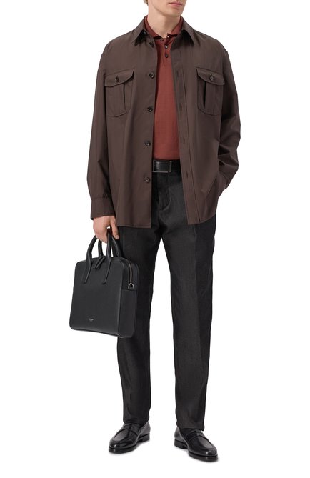Мужская хлопковое поло CANALI, арт. C1054/MK02261