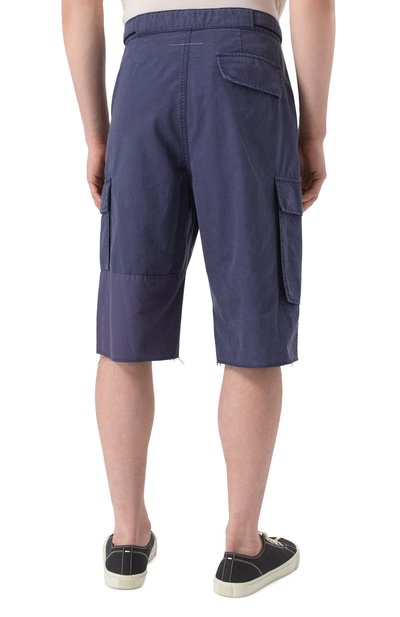 Шорты MM6 темно-синего цвета по цене 95050 руб., арт. SH0MU0015/M35369, фото 4 Шорты MM6, арт. SH0MU0015/M35369, фото 4