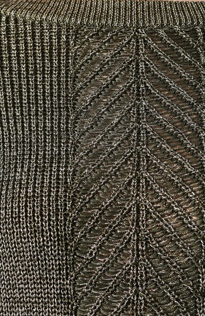 Свитер из смеси вискозы и хлопка BALMAIN хаки цвета по цене 106500 руб., арт. TF13352/K052, фото 5 Свитер из смеси вискозы и хлопка BALMAIN, арт. TF13352/K052, фото 5