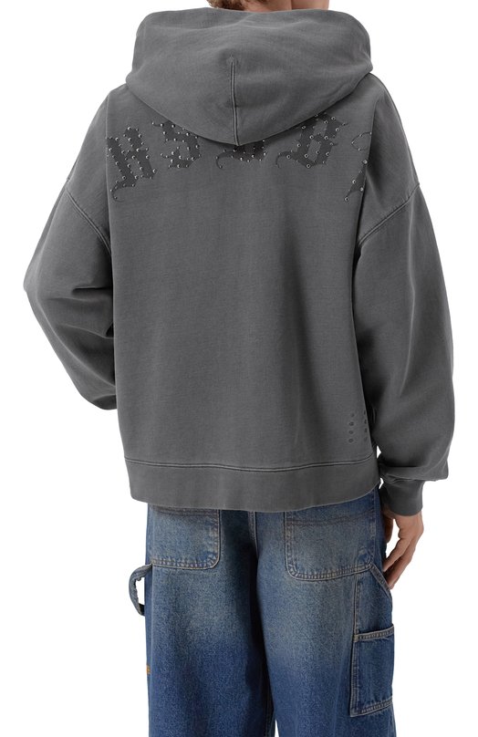 Хлопковая толстовка Ksubi MFA25FL006 Серый  MFA25FL006 Фото 4