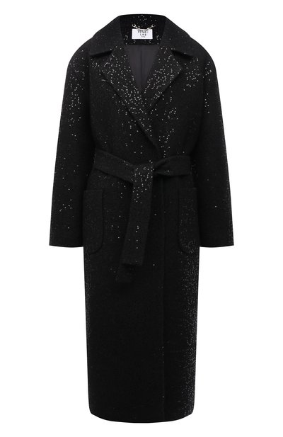 Шерстяное пальто с отделкой пайетками SEVEN LAB, арт. CAB black brilliant, фото 1