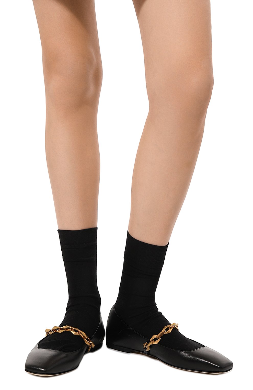 Кожаные балетки diamond tilda JIMMY CHOO, арт. DIAM0ND TILDA FLAT/NAP, фото 3