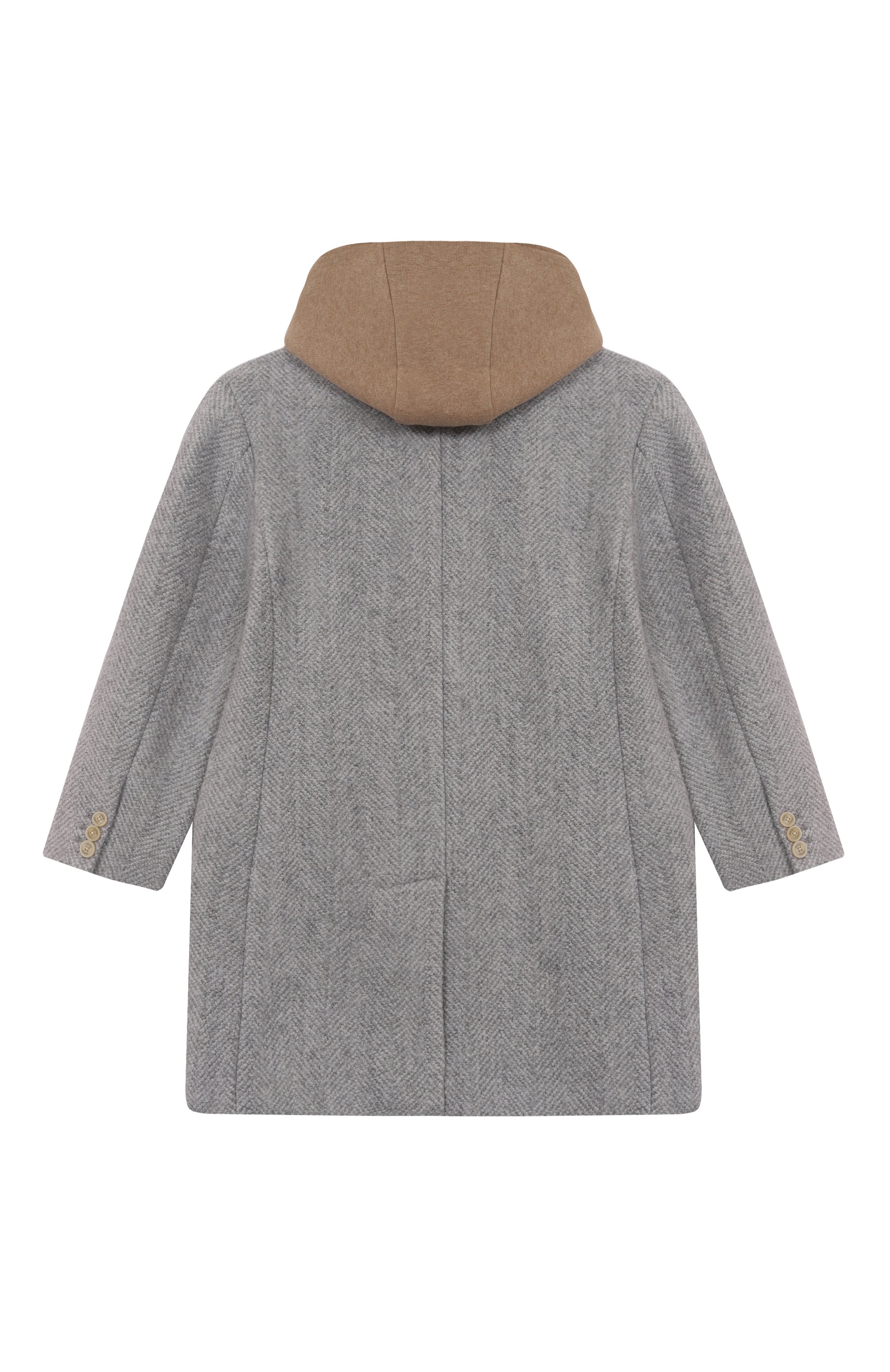 Шерстяное пальто ELEVENTY серого цвета по цене 65450 руб., арт. EX2P10/E0218/10-16, фото 2 Шерстяное пальто ELEVENTY, арт. EX2P10/E0218/10-16, фото 2