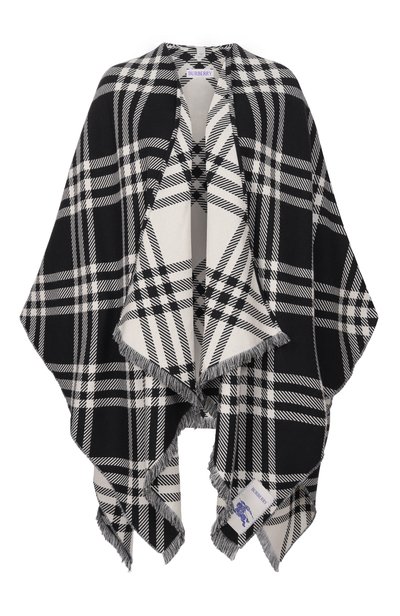 Женская пончо из шерсти и шелка BURBERRY, арт. 8129970