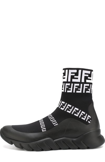 Высокие текстильные кроссовки FENDI, арт. 7E1163 A3XH, фото 3